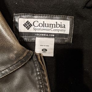 Columbia XL fleece lined leather jacket.